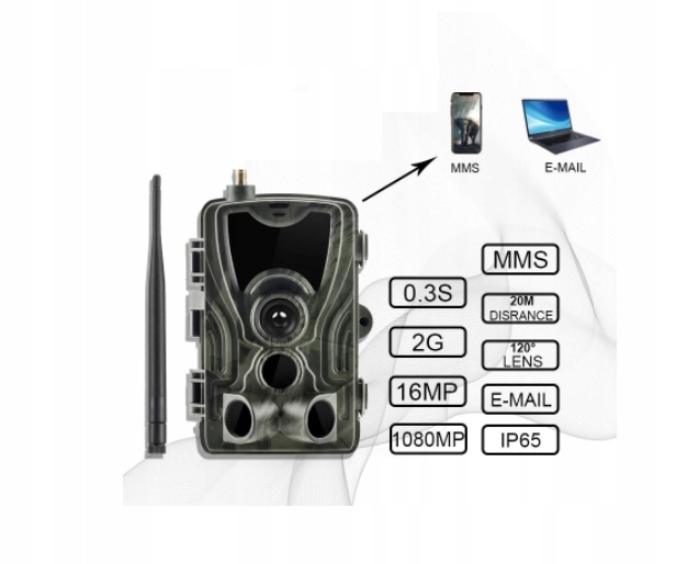 Lesní Kamera Fotopast 20 Mpx MM Sms E-mail