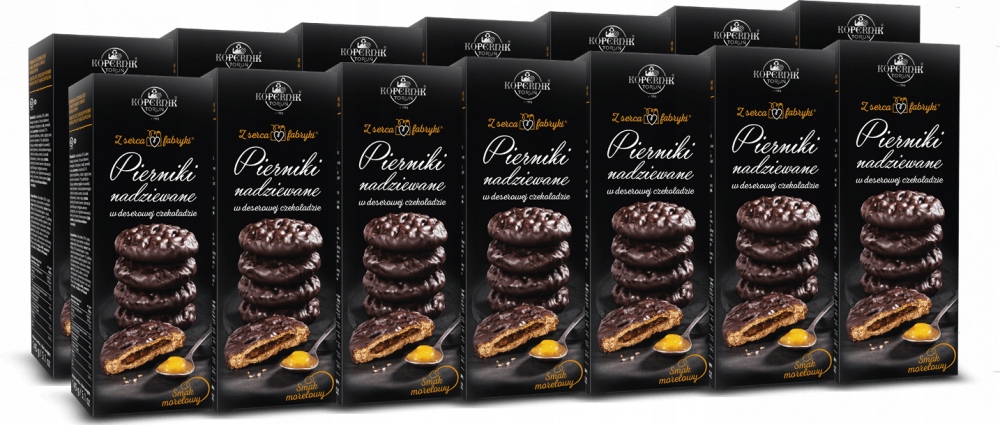 Pierniki Premium nadziewane morelowe Kopernik 145g x14