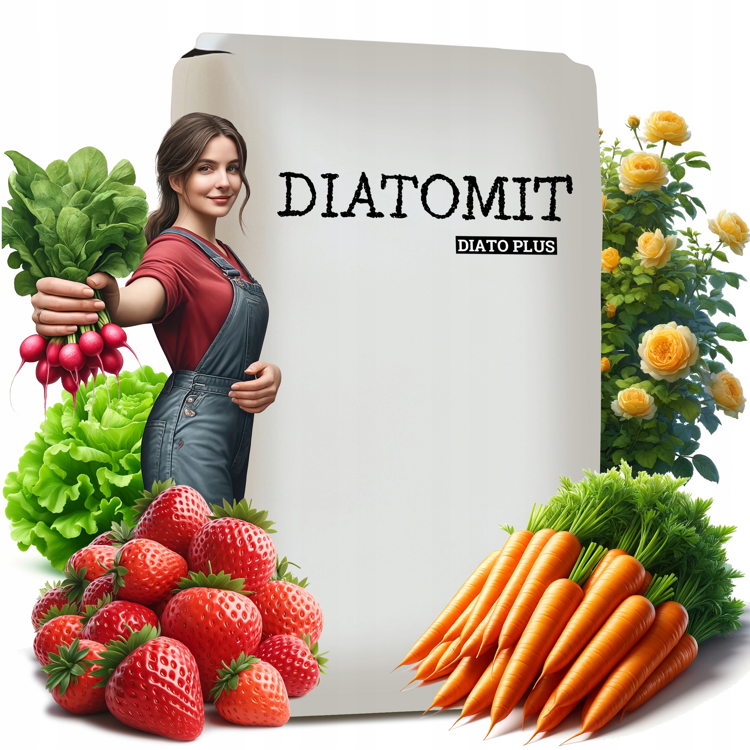 Diatomit Ziemia Okrzemkowa Nawóz Do Truskawek Róż Marchewki Warzyw 20KG