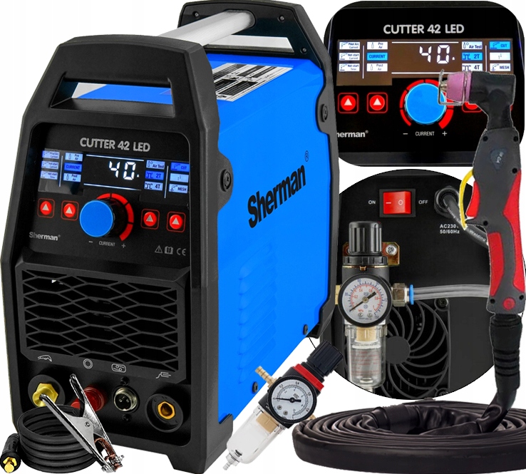 Przecinarka plazmowa Cutter 42 LED 40A 20mm 230V Sherman