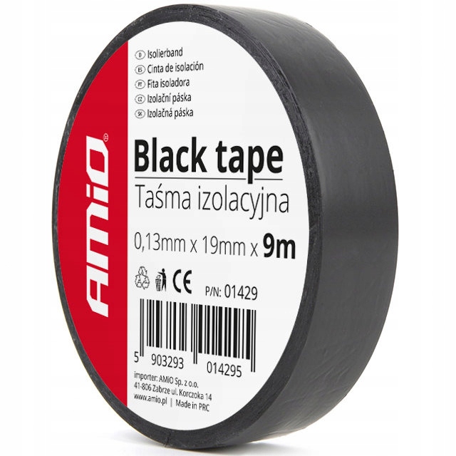 

Taśma Izolacyjna Izolacja Pcv Pvc Amio 19mm x 9m