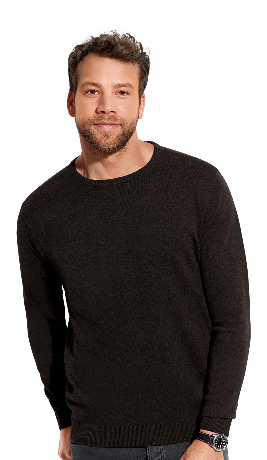 

Sweter swetr męski Szary Bawełna *L