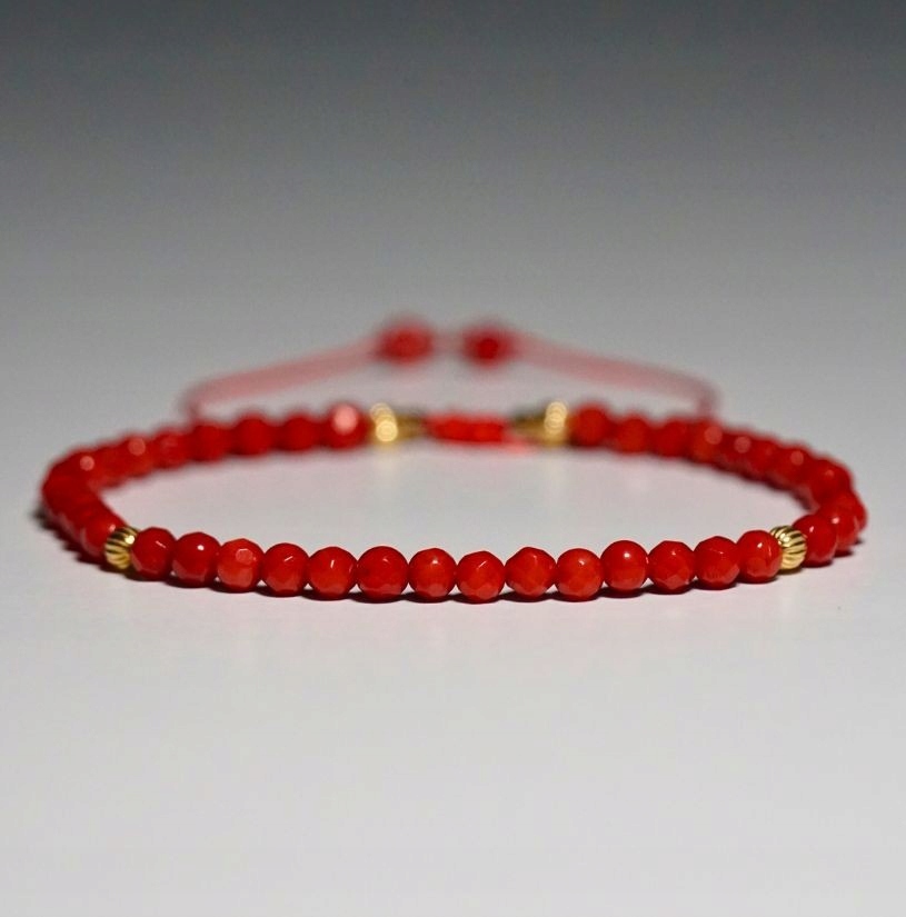 Bransoletka Koral Czerwony 3mm Crystals Break