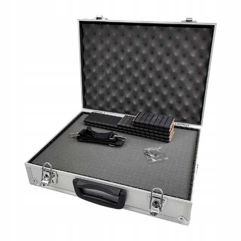 Walizka aluminiowa średnia 430x310x110 mm wypełnienie piankowe