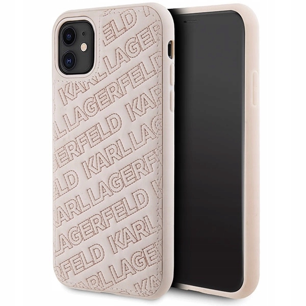 Pouzdro Karl Lagerfeld Quilted K Pattern pro iPhone 11 Xr růžové