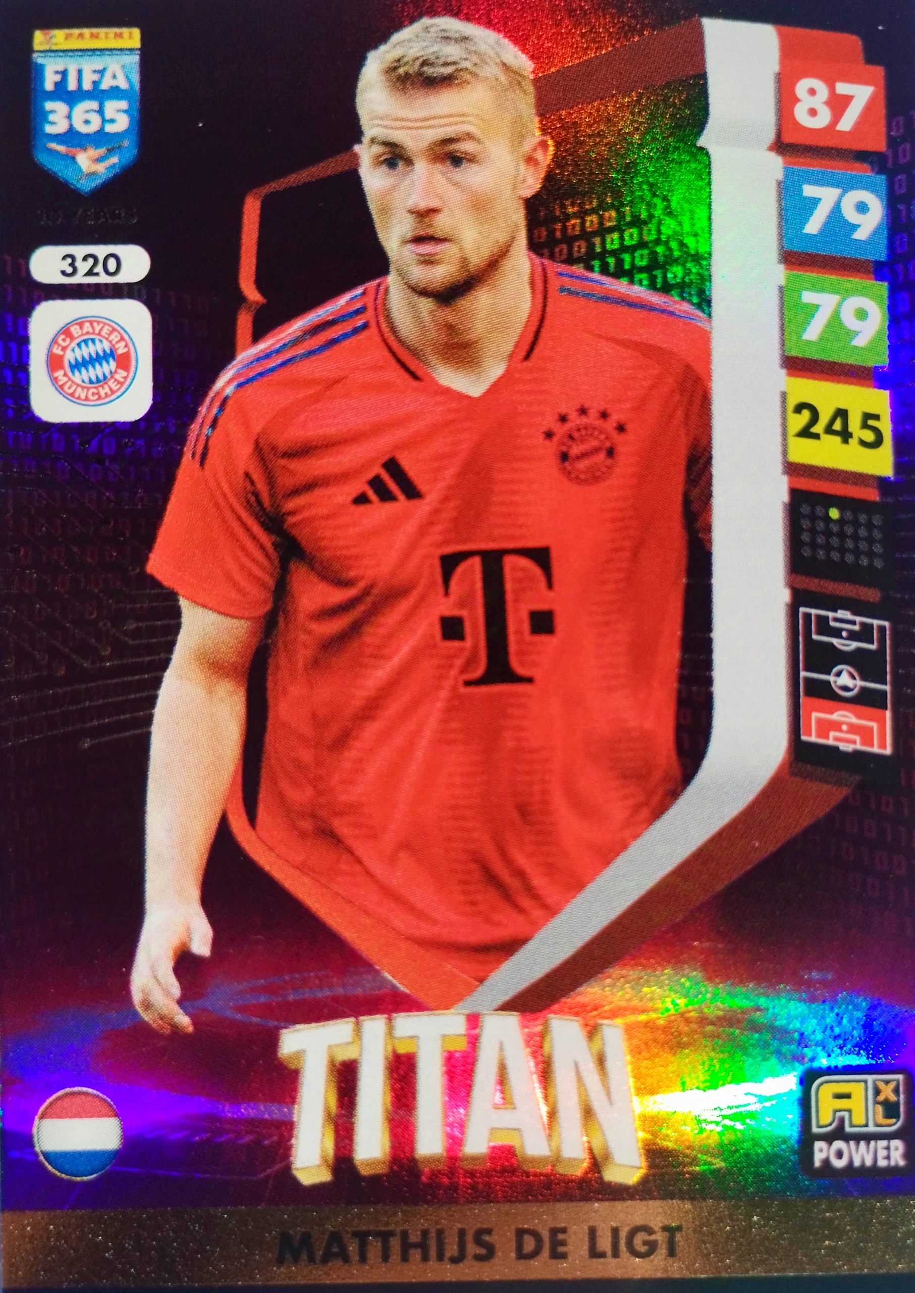 Panini Fifa 365 2025 Power Titan 320 Matthijs De Ligt Bayern