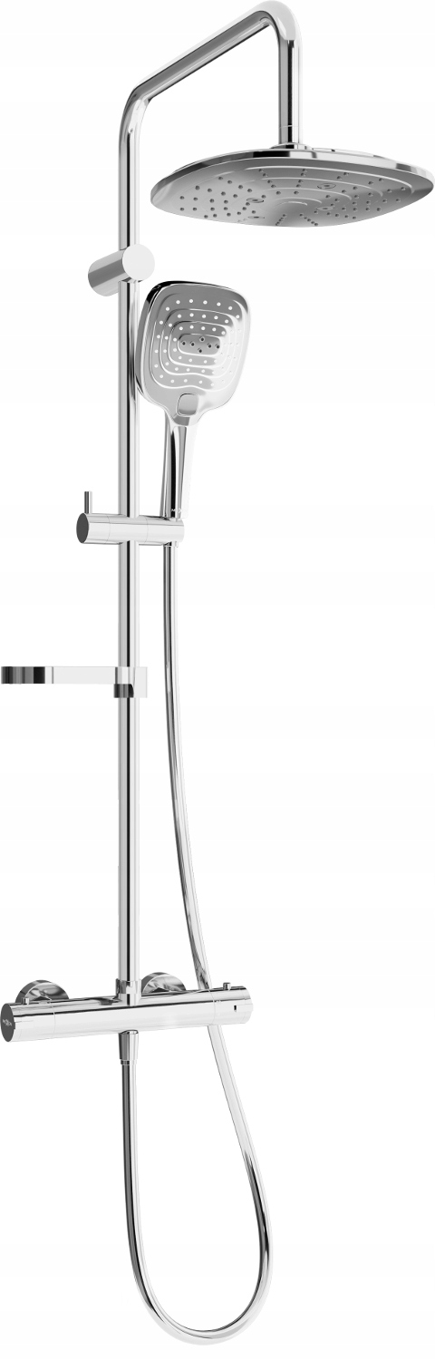 Mexen KX17 termostatická sprchová súprava s dažďovou sprchou chróm