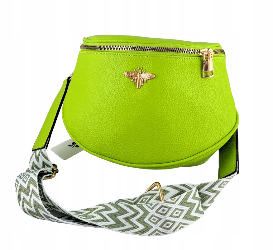 LISTONOSZKA TOREBKA DAMSKA NERKA SASZETKA NA RAMIĘ PSZCZÓŁKA MUSZKA