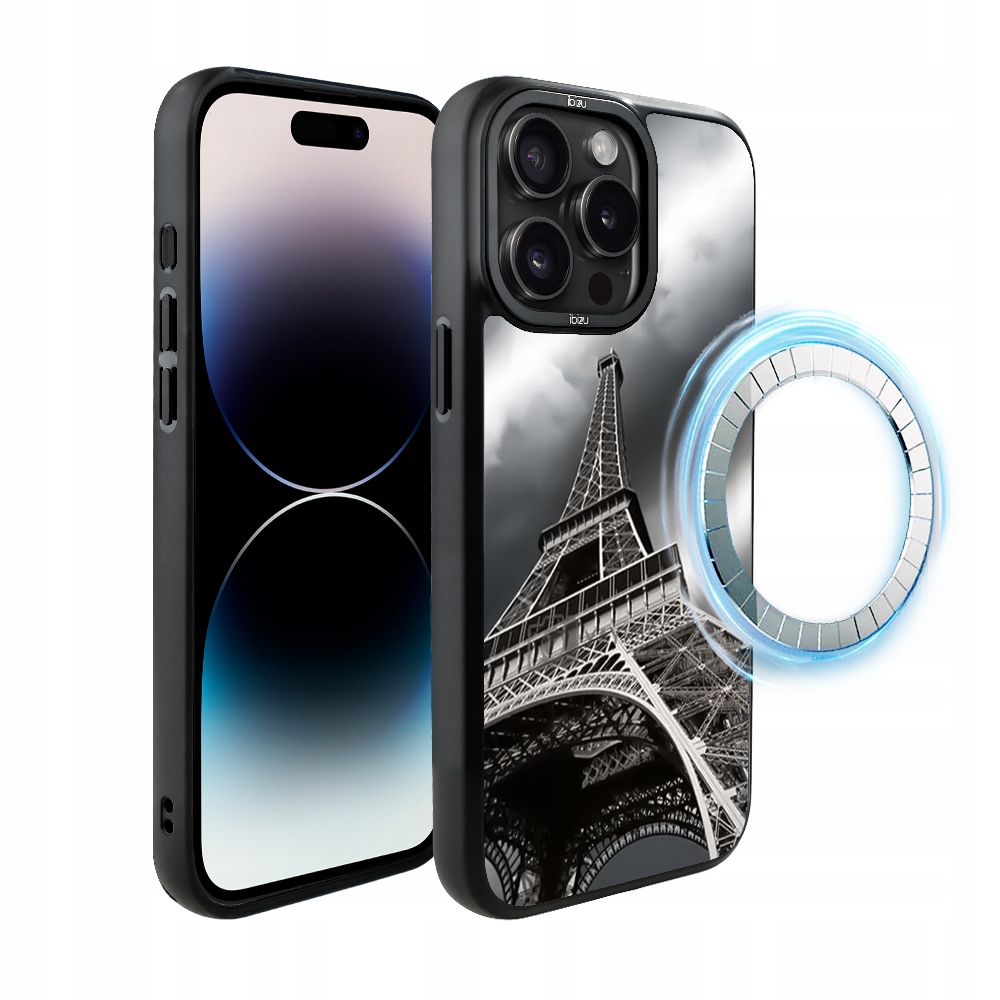 Pouzdro pro iPhone 14 Pro Max Ibizu DropGuard Matt s MagSafe, Eiffelova věž