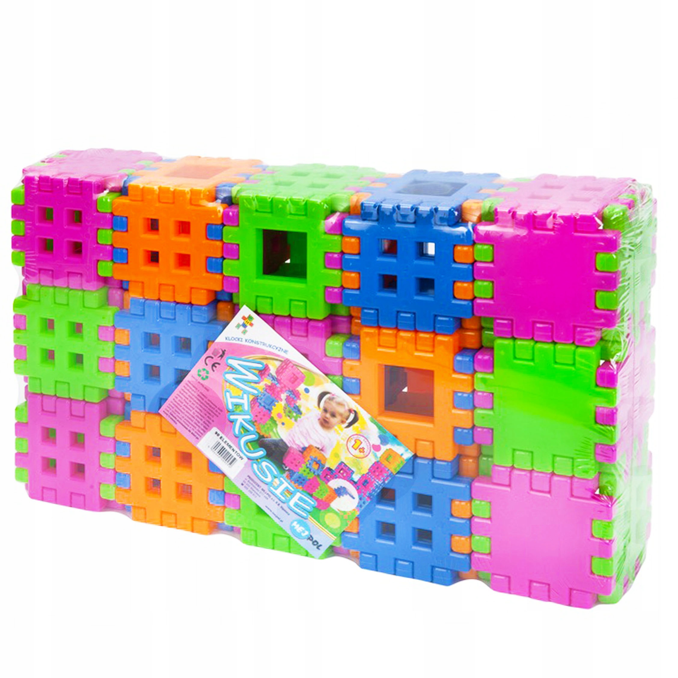 Klocki Konstrukcyjne Wikusie 90 el wafle