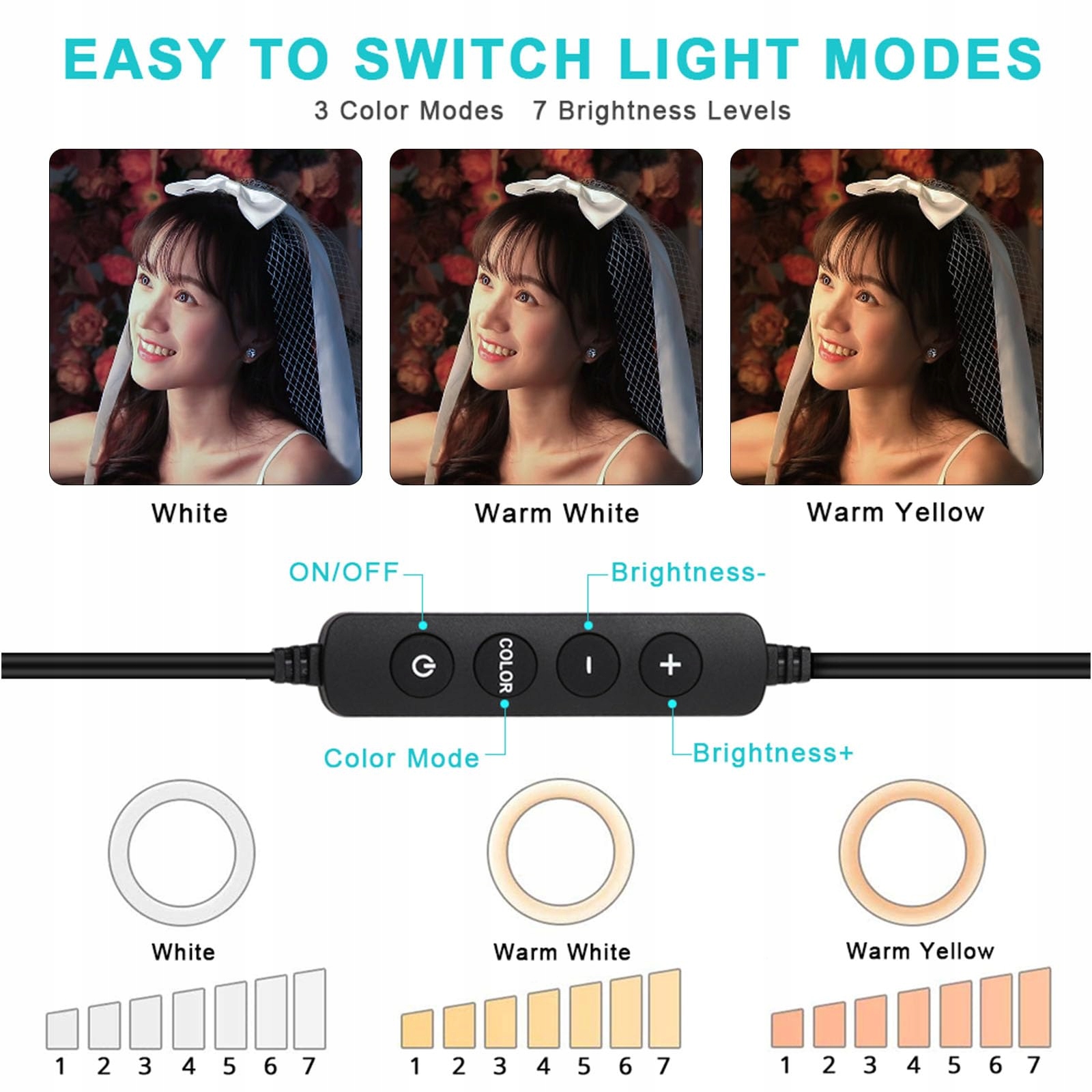 Godox LR120 zestaw świateł pierścieniowych LED, 12", dwukolorowe Światło — miniatura 3