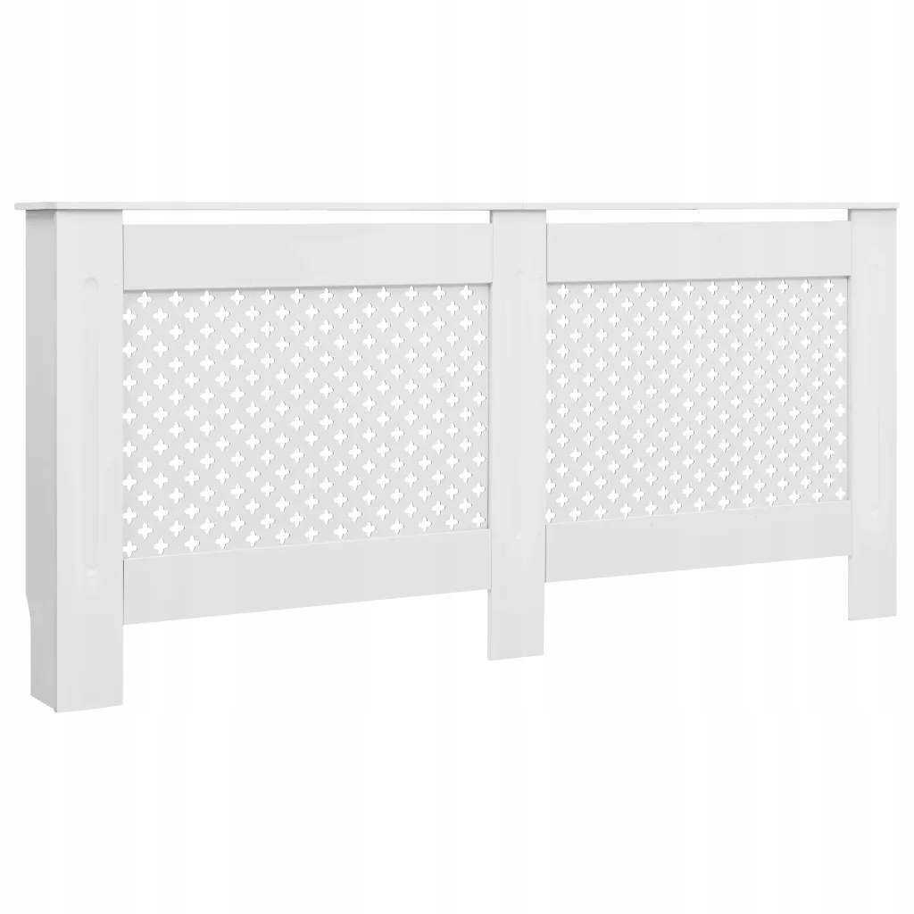 Kryt na radiátor s Mdf lamelami bílý 172 x 19 x 81,5 cm