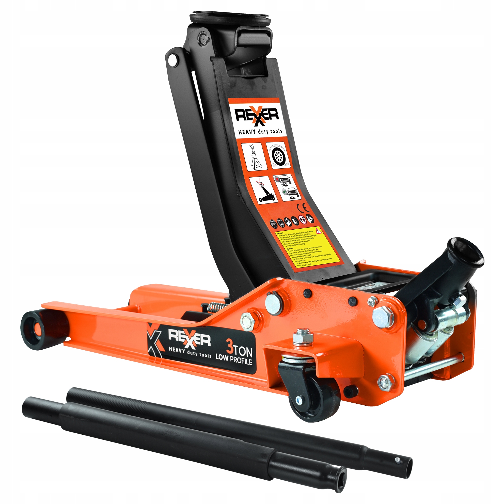 PODNOŚNIK SAMOCHODOWY DWUTŁOKOWY HYDRAULICZNY ŻABA 3T LEWAREK PUNKTOWY Marka Rexxer