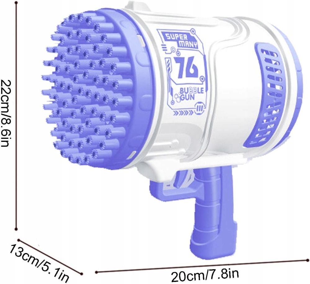APARAT PISTOLET BAZOOKA DO BANIEK MYDLANYCH WYTWORNICA + PŁYN Wiek dziecka 3 lata +