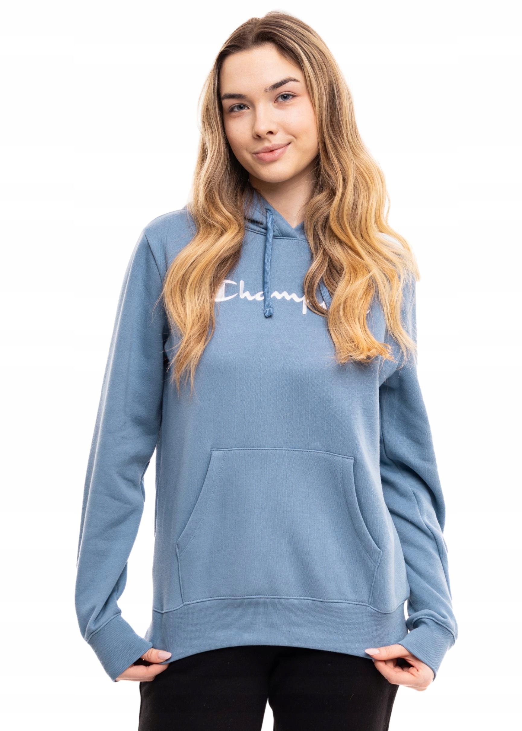 Champion mikina s s kapucí teplá sportovní tepláková mikina s logem vel L