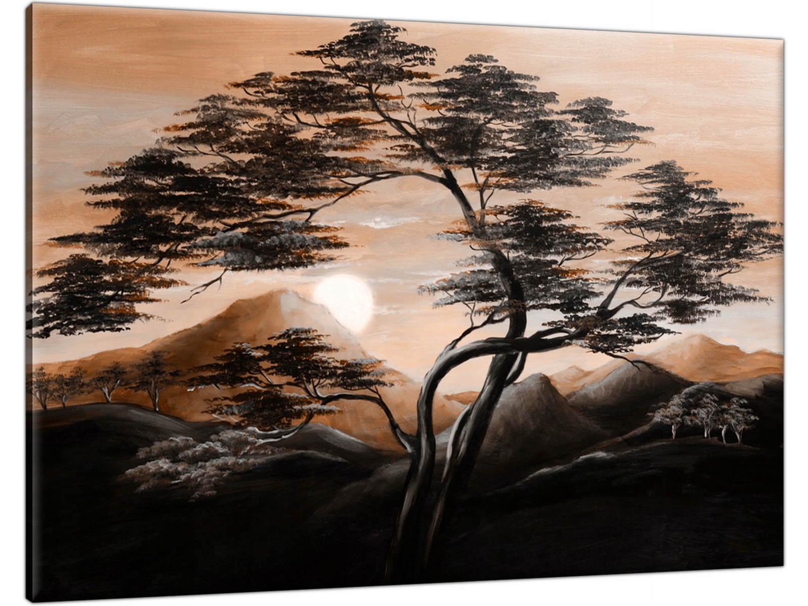 

Panorama gór 100x70 Obraz Zachód Słońca Góry Widok