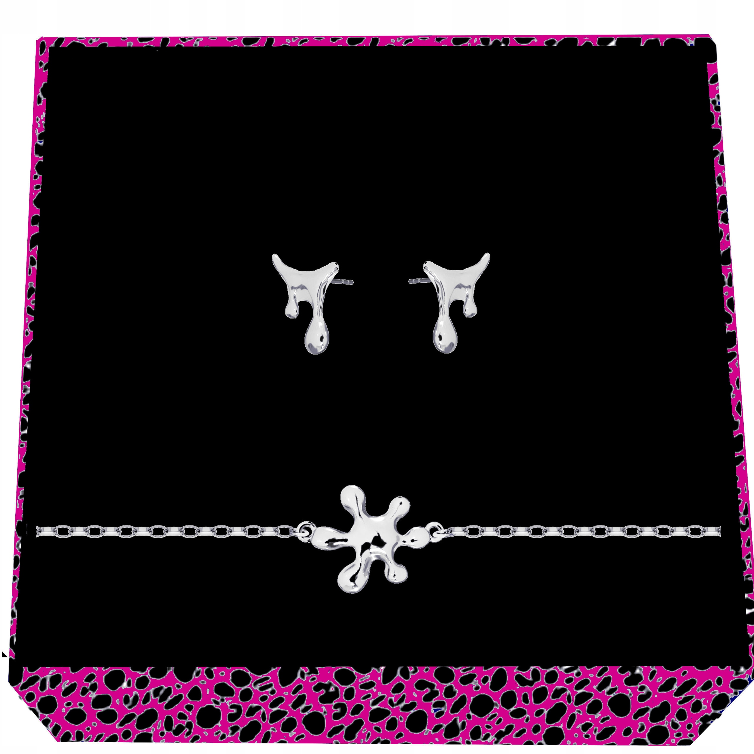 Kapka Kapky Slzička Stříbrný komplet rolo oval stříbro 925