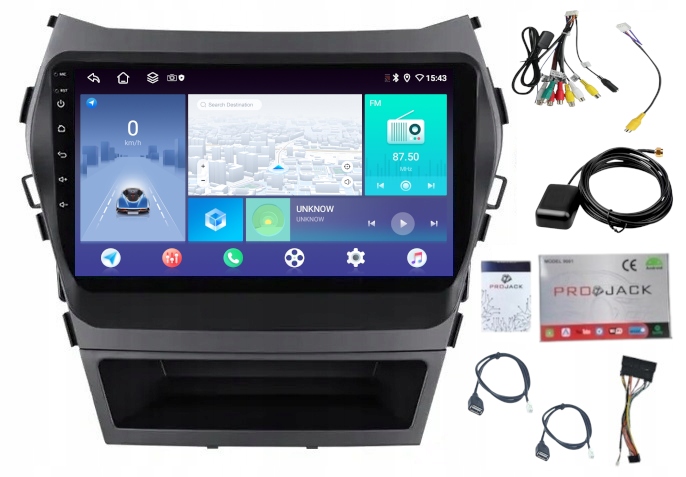 Rádio Navigácia Android Carplay Hyundai Sante Fe IX45 13-17 4GB 64GB Sim
