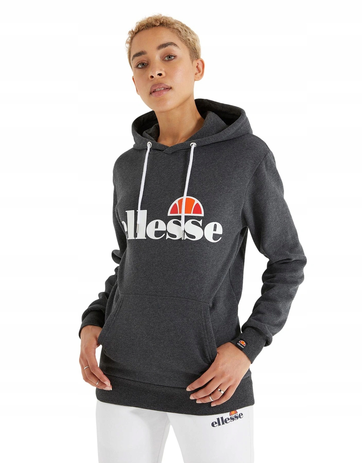 Mikina dámská Ellesse s kapucí od hoodie Torices šedá bavlněná