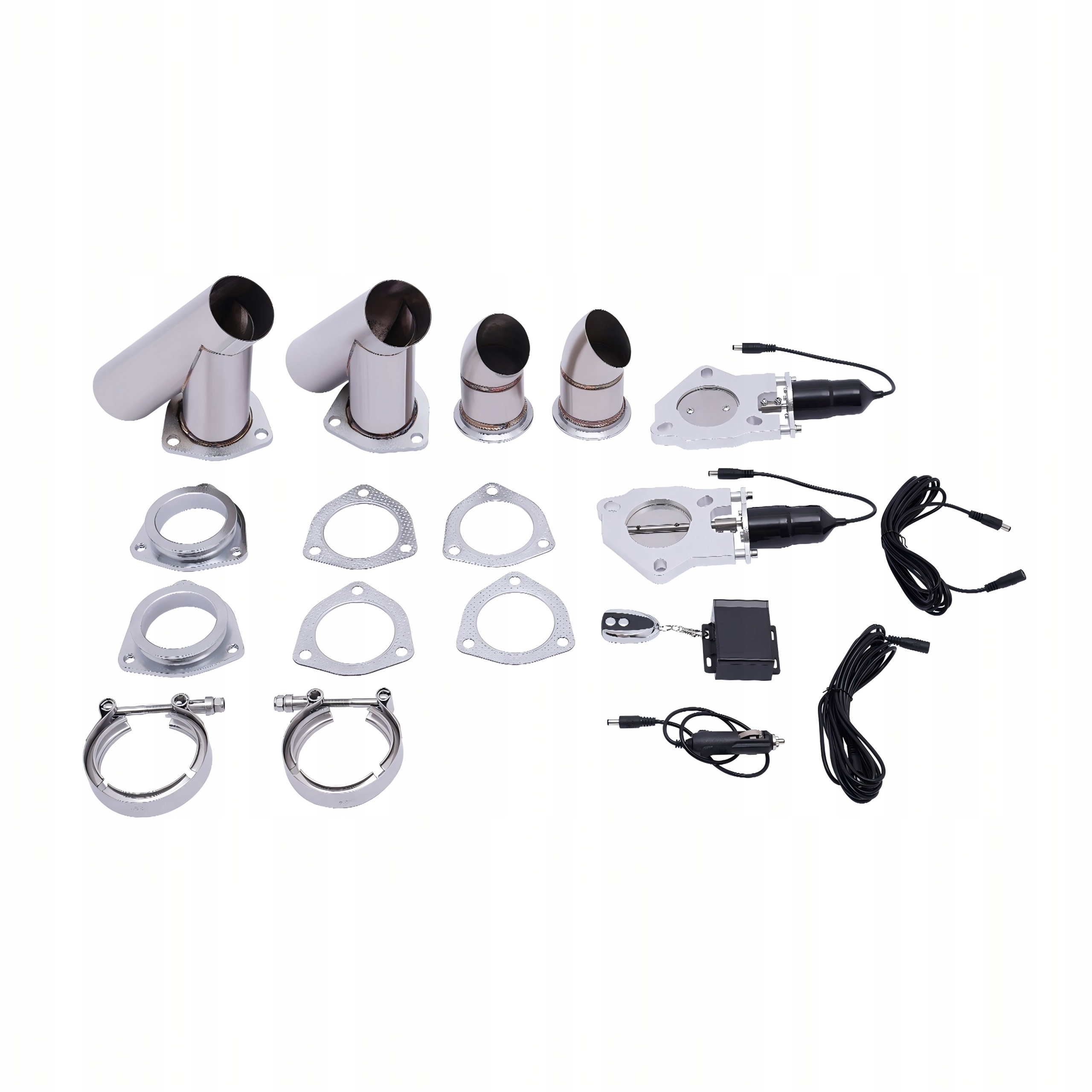 Výfuková Klapka 12V 63MM Dvojitá S Dálkovým Ovládáním 2.5" 63mm Řídící Jednotka