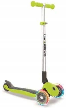 Hulajnoga Dla Dzieci Globber Zielona Trójkołowa Led Nieskładana