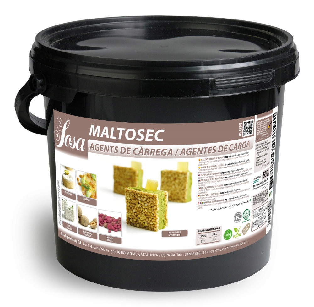 Maltodekstryna z tapioki, pochłaniacz tłuszczu Maltosec Sosa 500g