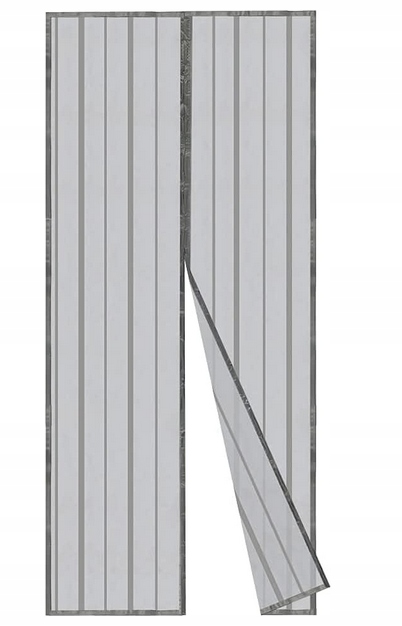 MOSKITIERA MAGNETYCZNA DRZWI 210 x 100 CM SZARA