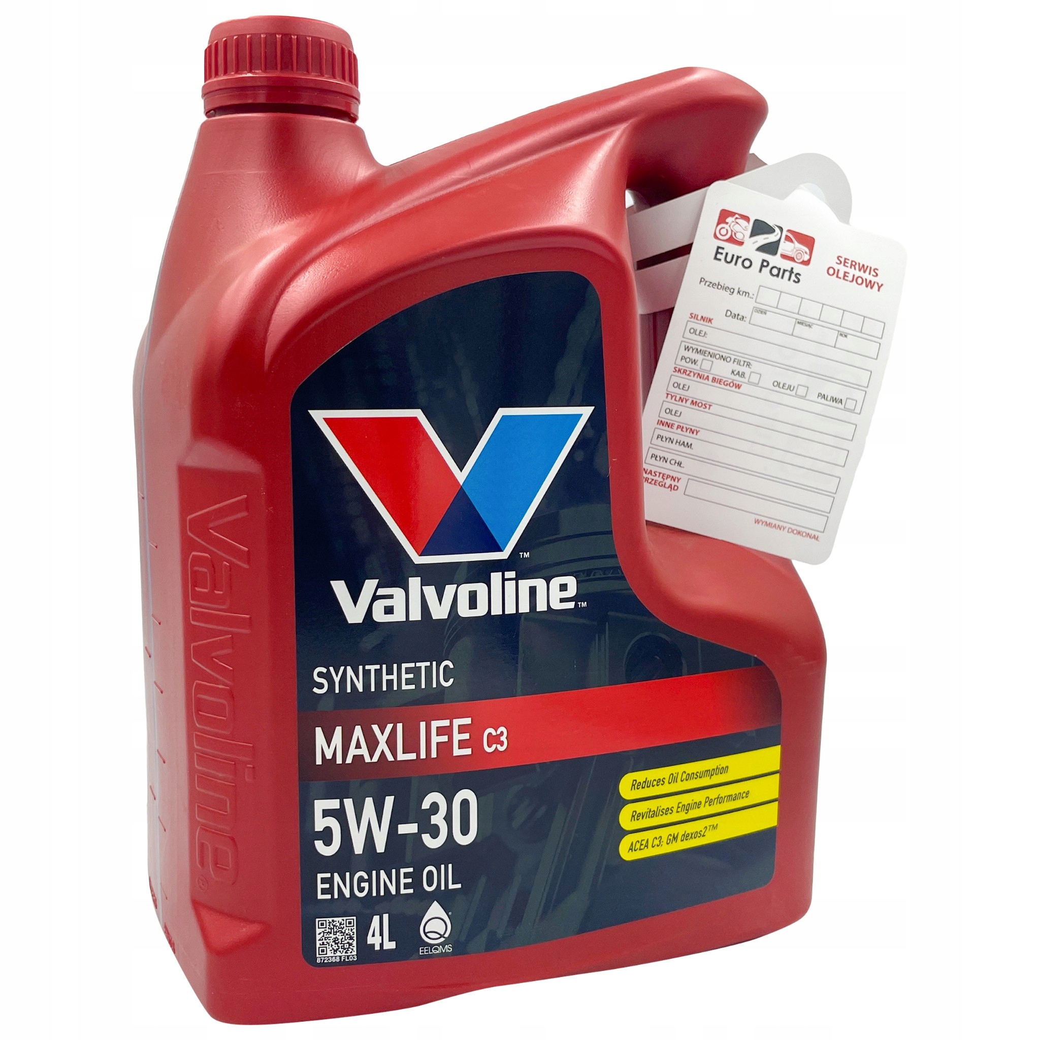 Olej silnikowy Valvoline Maxlife C3 5w30 4L zawieszka serwisowa