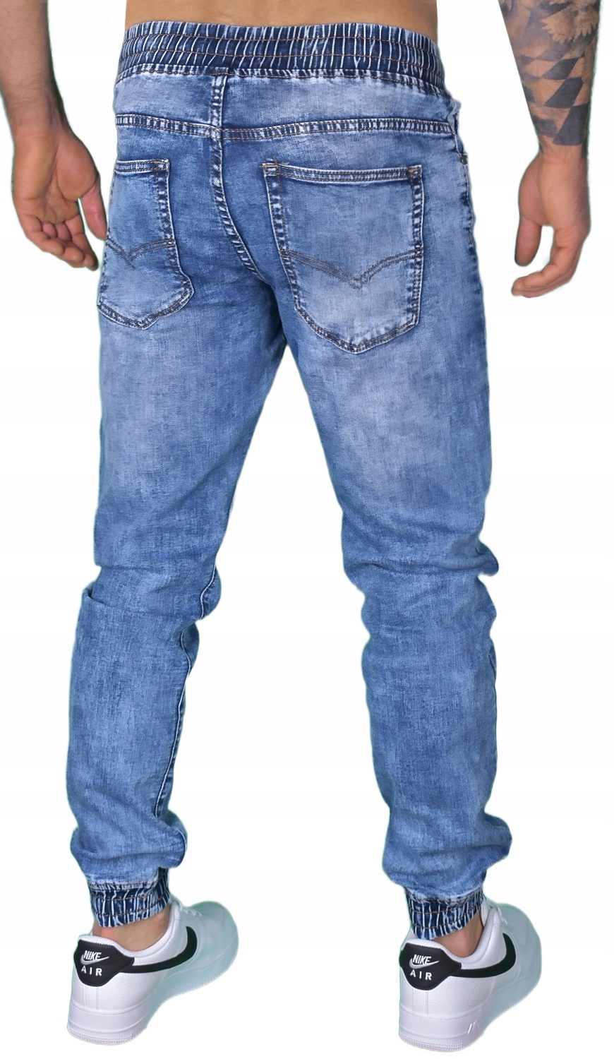 JOGGERY MĘSKIE SPODNIE JEANSY ELASTYCZNE JAKOŚĆ Model JOGGER