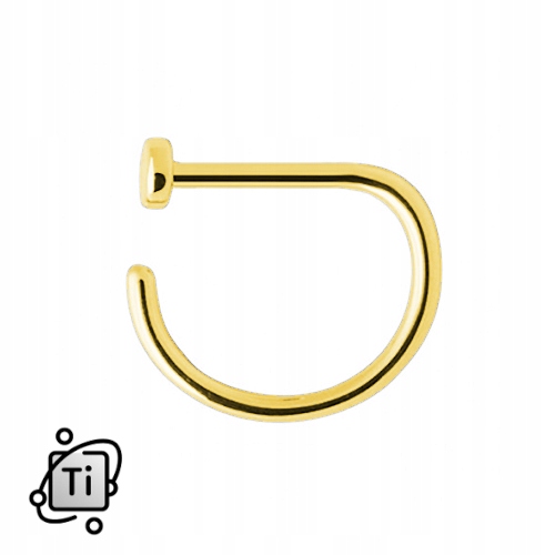 

Złoty Nostril D-ring Kolczyk Do Nosa Tytan 1mm/8mm