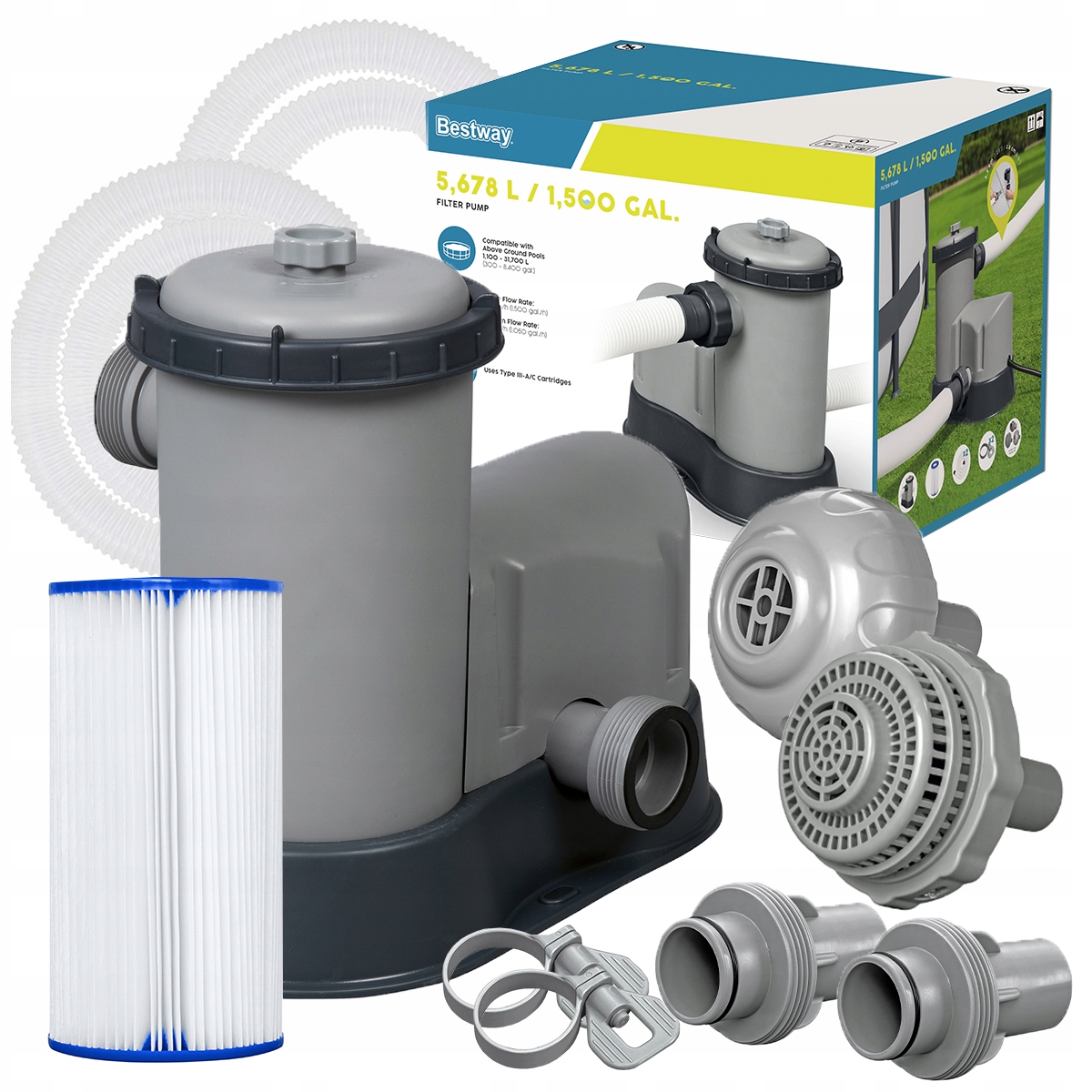 Filtračná Pumpa Do Bazéna Bestway 58389 Bazénová Pumpa Veľká Sada Filter