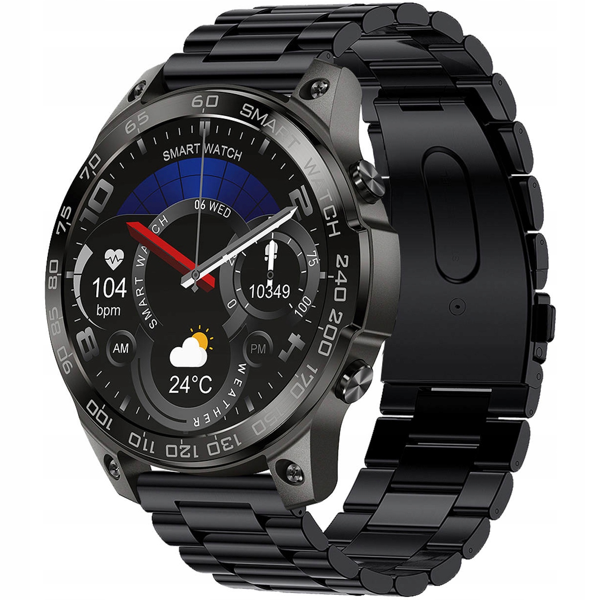 SMARTWATCH ZEGAREK MĘSKI MENU POLSKIE ROZMOWY PULS SMART WATCH AMOLED PL Typ naręczny