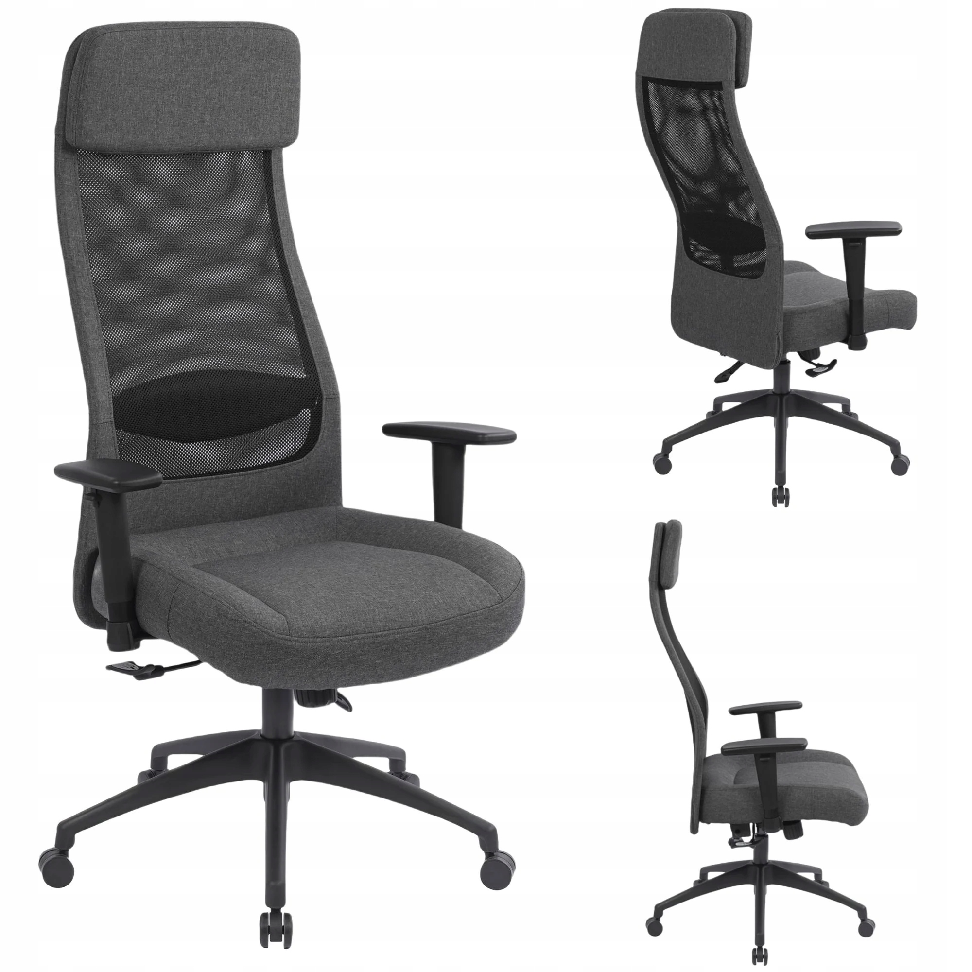 Fotel Gamingowy Biurowy Obrotowy Krzesło Do Biura Ergonomiczny Tkanina