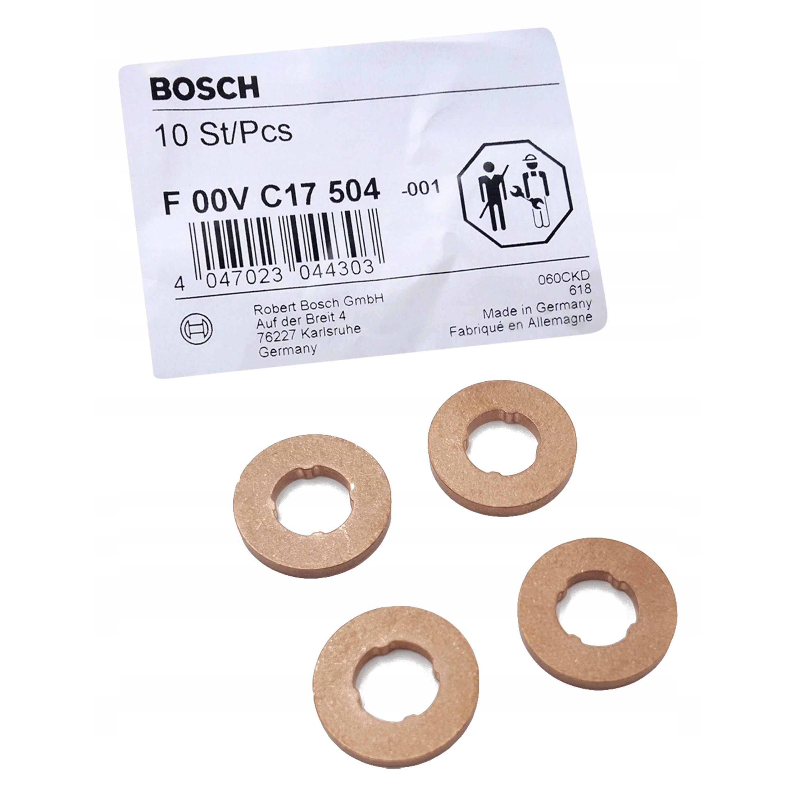 BOSCH F00VC17504 PODKŁADKA TERMICZNA WTRYSKU x4