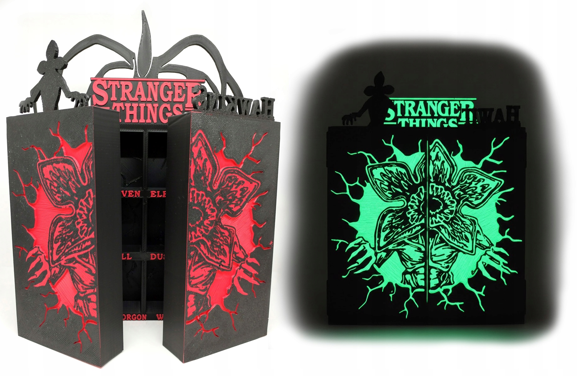 Skládací police na figurky Kinder Stranger Things (svítící ve tmě)