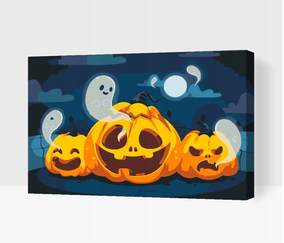 Malování Podle Čísel Halloween Dýně Strašidelná duchové Podzim Velký 40x60 cm