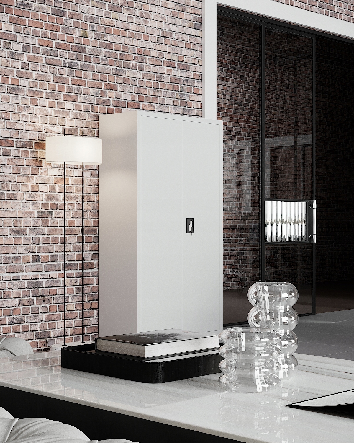 2x Szafa metalowa biurowa medyczna na akta RODO JAN NOWAK JAN 185 szara Marka Jan Nowak