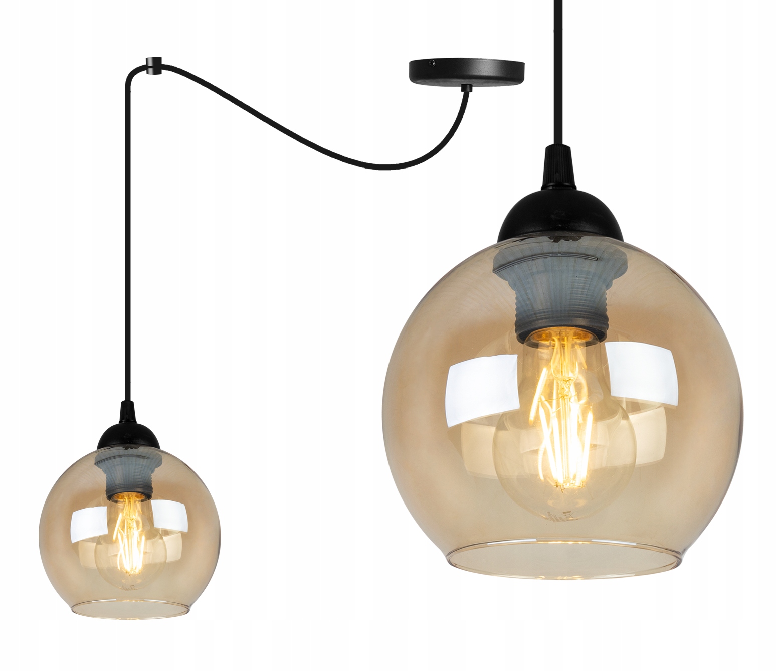 

Lampa Wisząca Pająk Szklany Klosz