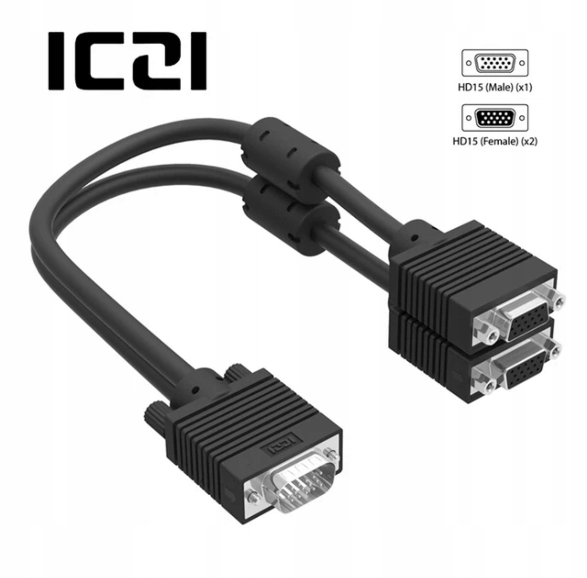 

Kabel Vga-vga 2 Porty Żeńskie 0,3M Full Hd