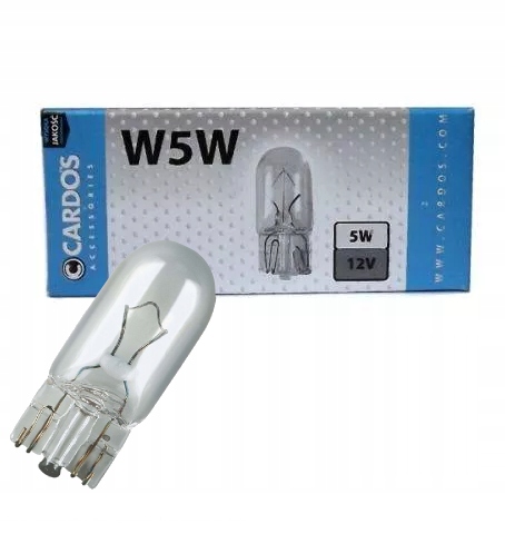 

Żarówka 12V 5W Całoszklana W5W