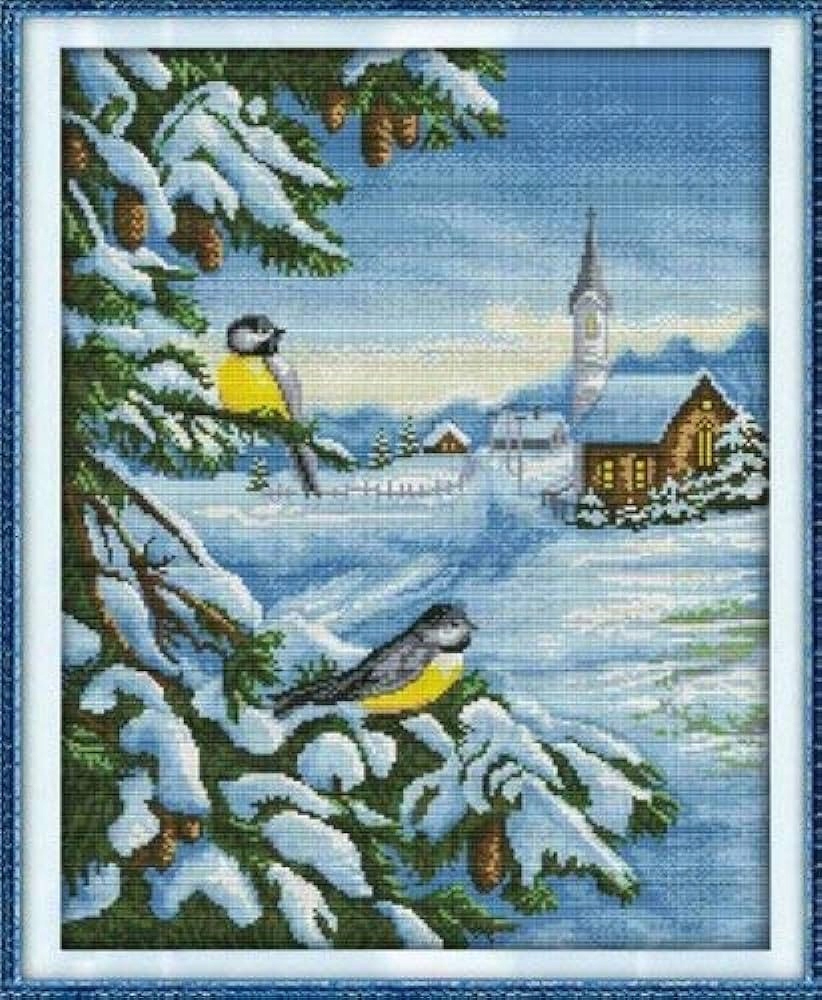 Kanva s potiskem vyšívací sada (kanva,mulina)