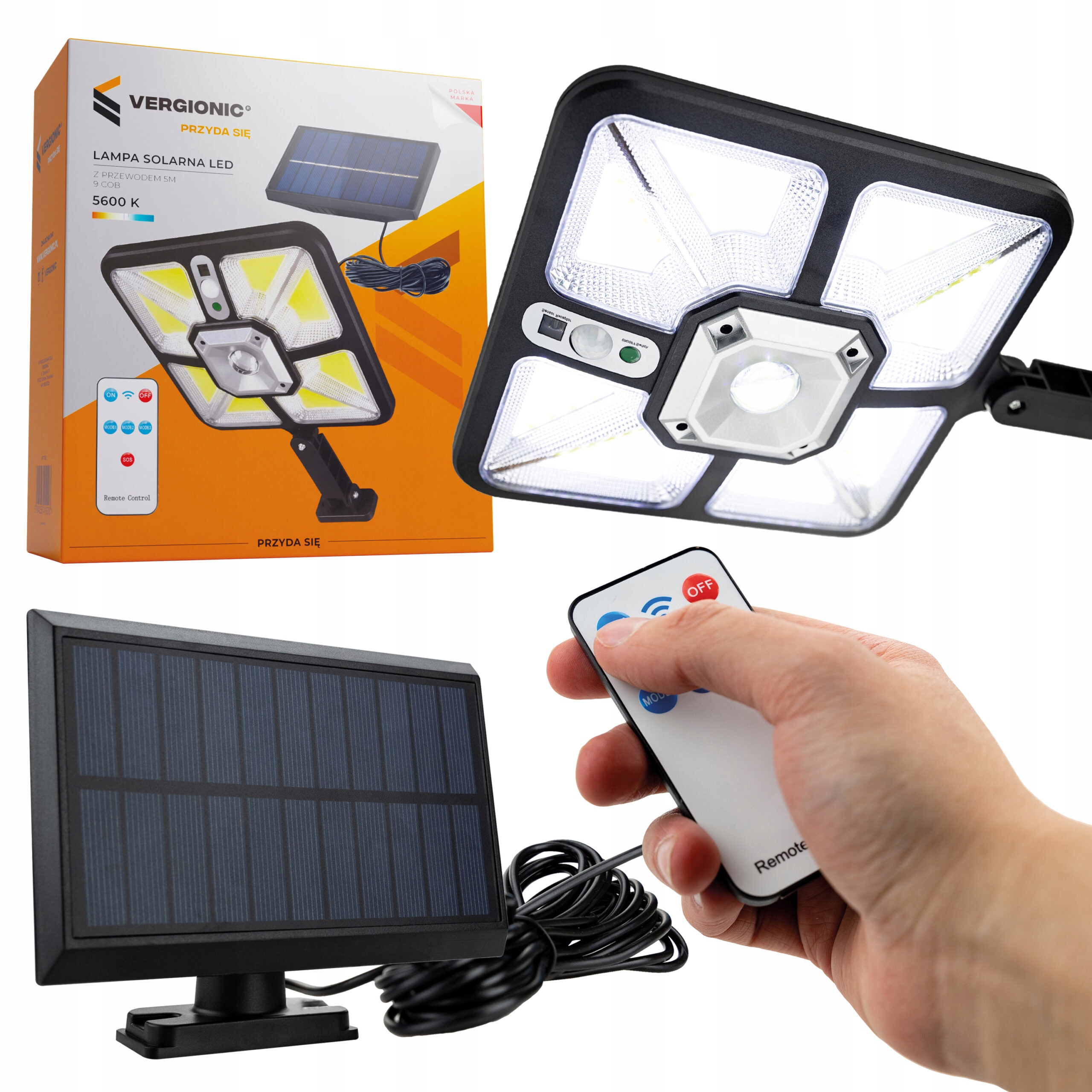 Lampa uliczna 150 W 1000 lm solar z kablem EAN (GTIN) 5904238419298