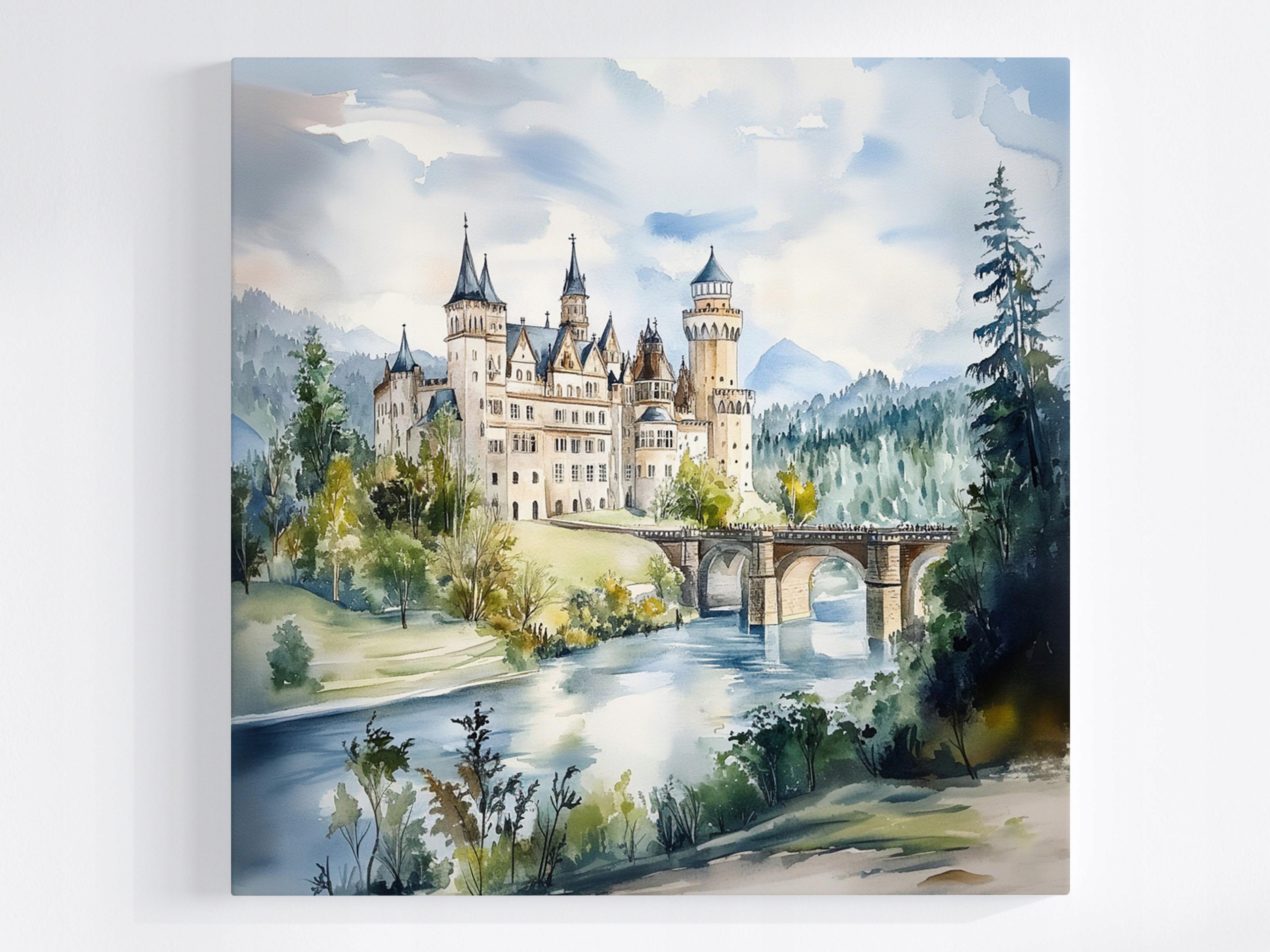 Obraz Na Plátně Canvas Krajina Německo Bavorsko Zámek Neuschwanstein 50x50