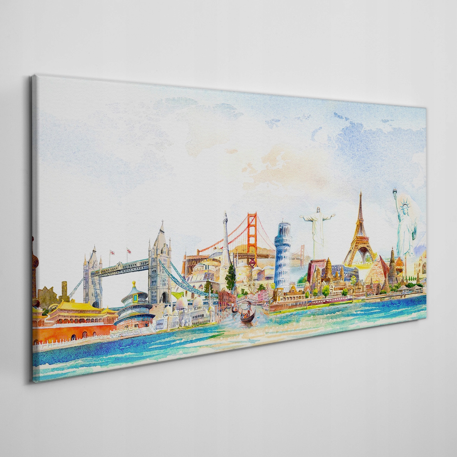 

Obraz na płótnie Historia mapa zabytków 140x70 cm