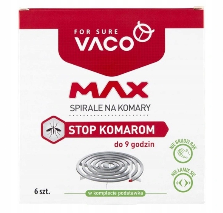VACO эффективные СПИРАЛЫ от комаров MAX 6 шт.