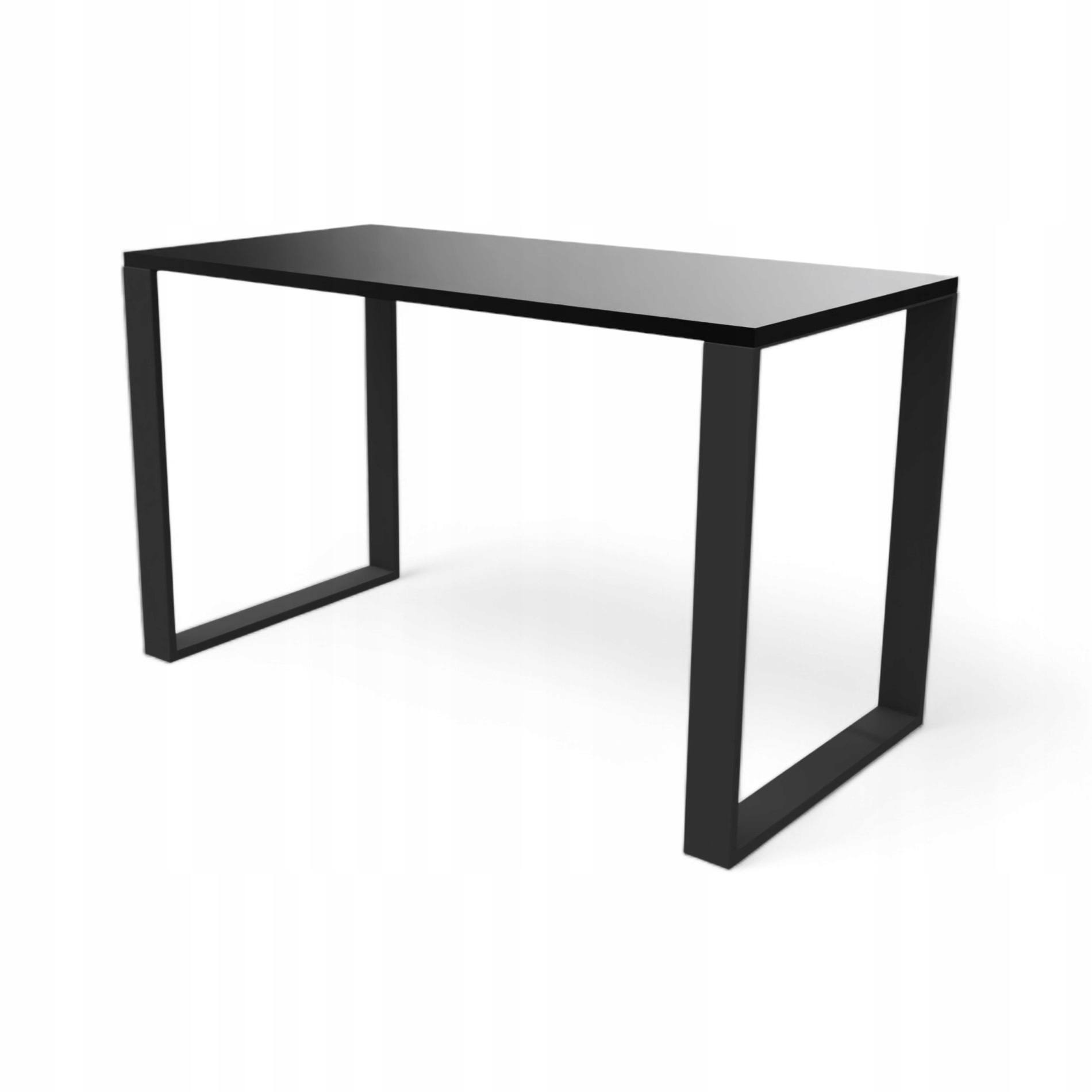 Stół stolik kuchenny solidny do salonu jadalni 100x60 nogi metal Czarny