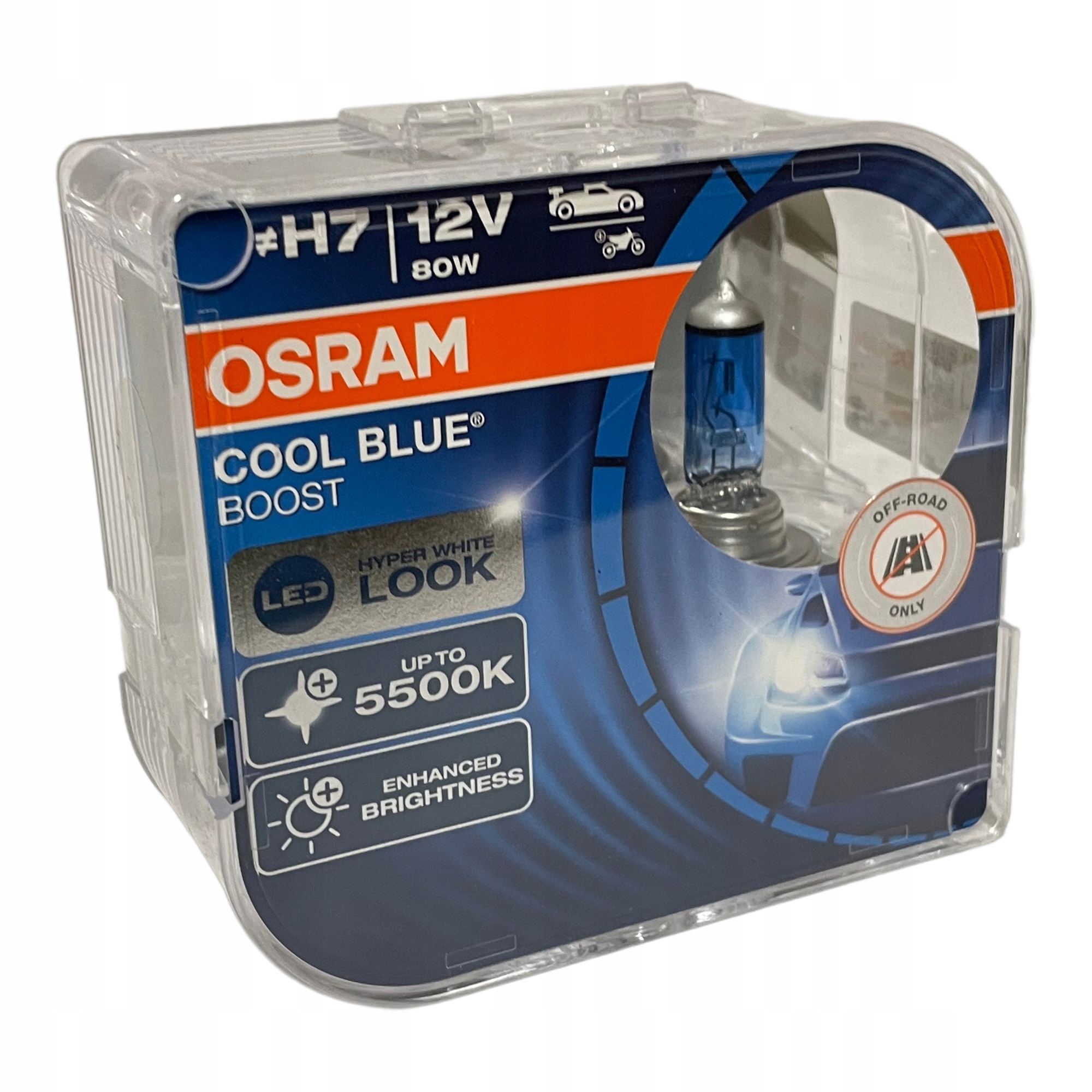 

Osram H7 5500K 80W Cool Blue Boost White Nextgen