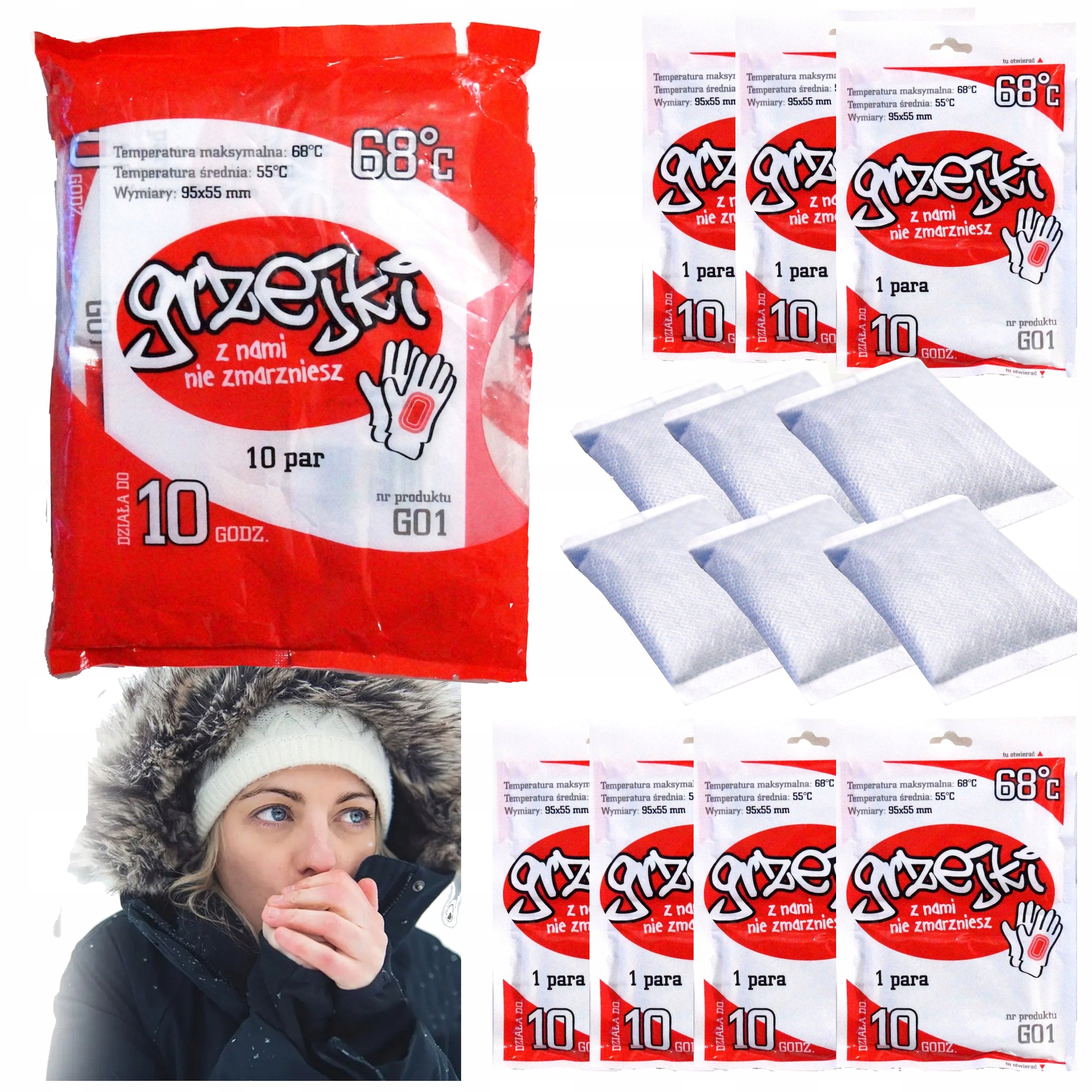 OGRZEWACZE OGRZEWACZ DO RĄK CHEMICZNE 20 SZT NA NARTY GRZEJKI NA ZIMĘ