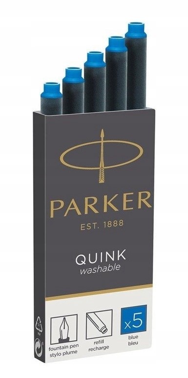 

Parker Naboje Zmywalne Niebieskie 5 Sztuk