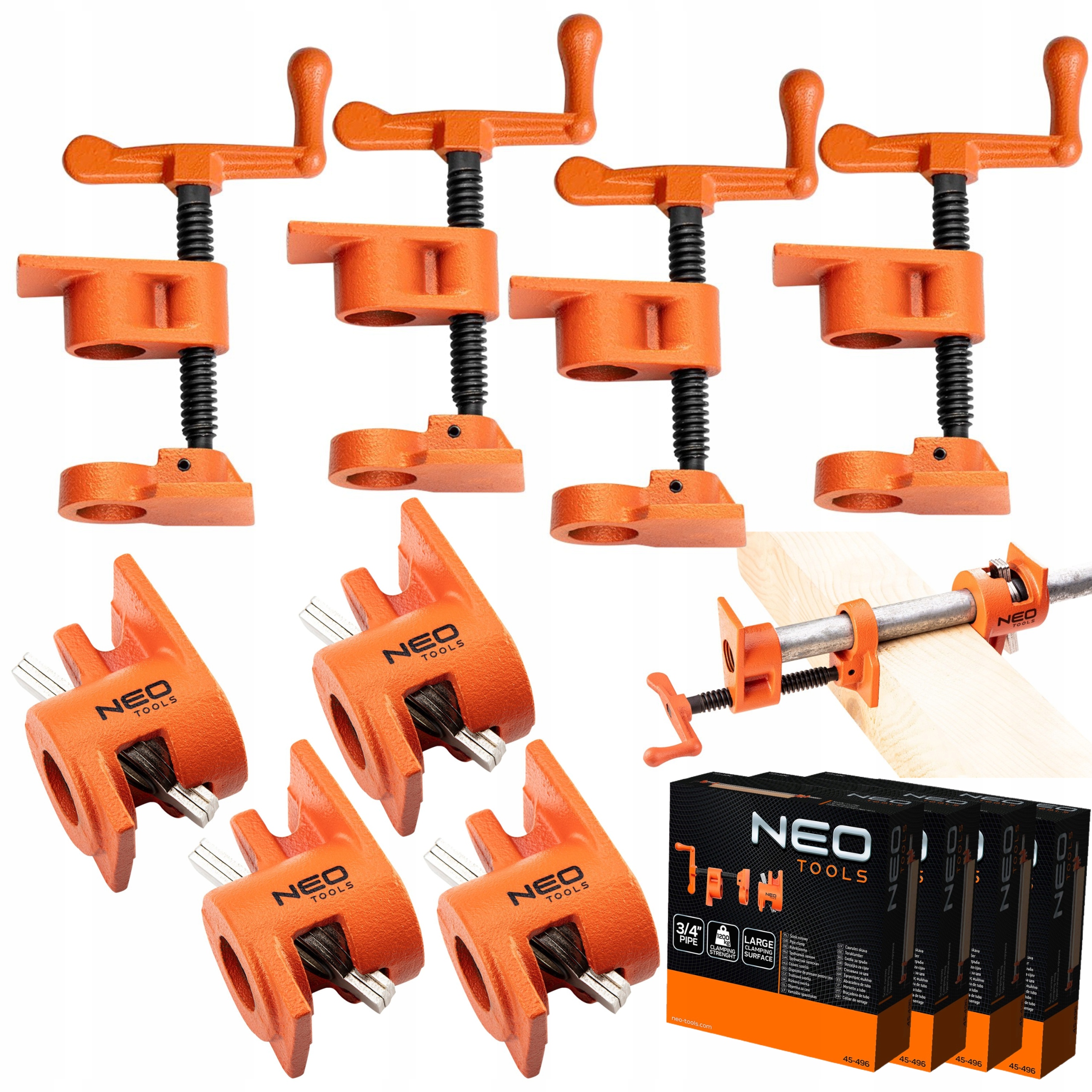 

Neo 4-SZT Ścisk Stolarski Rurowy Bezkońcowy 3/4''